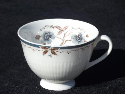 photo of Old Colony vintage Royal Doulton china, 6 footed coffee / tea cups #3