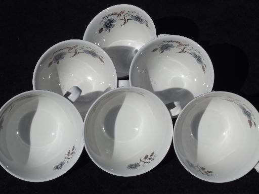 photo of Old Colony vintage Royal Doulton china, 6 footed coffee / tea cups #4