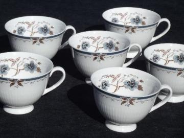 catalog photo of Old Colony vintage Royal Doulton china, 6 footed coffee / tea cups