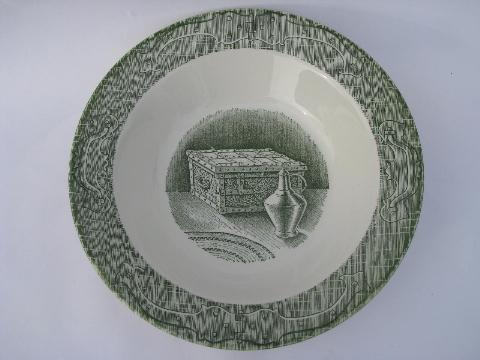 photo of Old Curiosity Shop pattern china, vintage Royal transferware, 10'' serving bowl #2