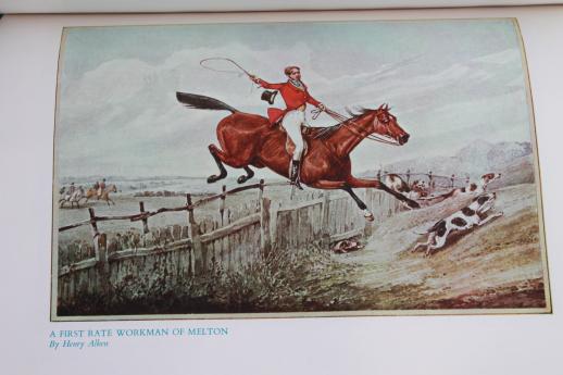 photo of Old Sporting Prints, vintage book of color print art plates, English hunt scenes etc. #5