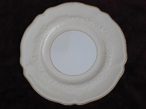 photo of Old Staffordshire cream and white china, vintage Johnson Bros England #3