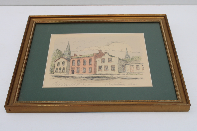photo of Old World Houses street scene Watertown Wisconsin, pencil signed framed print  #4