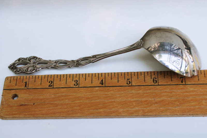 photo of Oneida Chandelier pattern stainless gravy ladle, 1980s vintage  #5