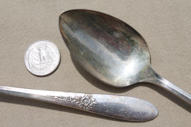 photo of Oneida Community silver Tudor plate Fantasy pattern silverware, 1940s vintage flatware #6