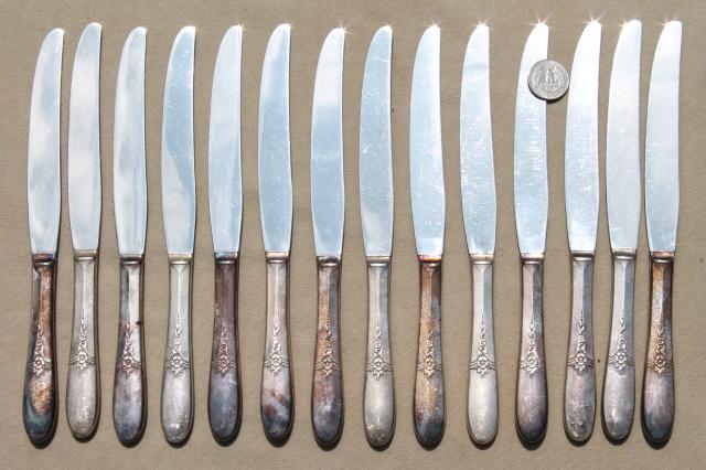 photo of Oneida Community silver Tudor plate Fantasy pattern silverware, 1940s vintage flatware #15