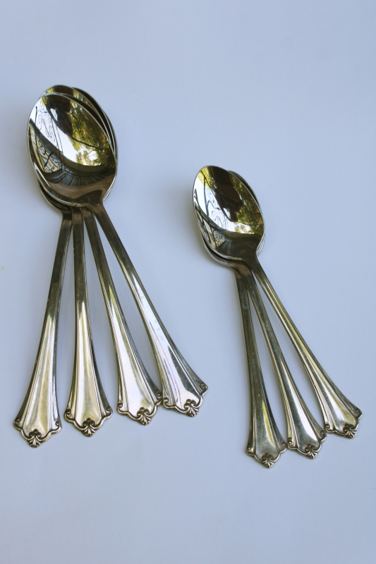 photo of Oneida Deluxe stainless flatware Anticipation pattern lot 15 pcs, dinner forks, spoons etc #3