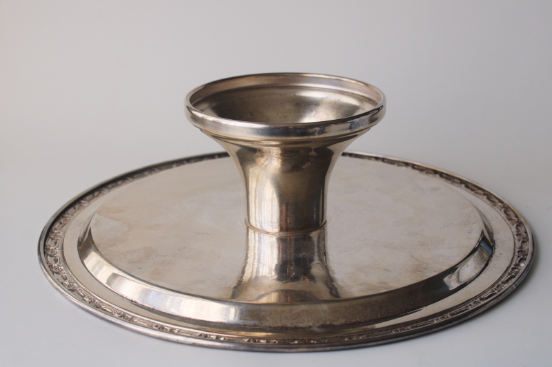 photo of Oneida Park Lane pattern silver plate cake stand tarnished vintage silver  #6