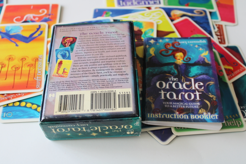 photo of Oracle Tarot cards complete divination decks w/ booklet, feminist modern art #2