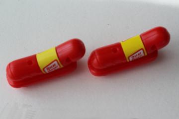 Oscar Mayer weiner whistles, vintage Weinermobile shape not marked