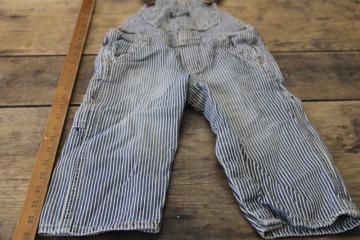 catalog photo of OshKosh bGosh baby overalls vest back railroad stripe denim size 24 months