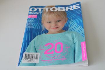 catalog photo of Ottbbre magazine spring 2020, Burda style full size sewing patterns for kids, classic children's clothes girls and boys 