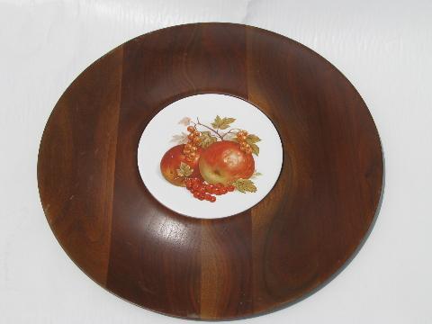 photo of Ozarks walnut wood cheese and fruit serving plate tray #1