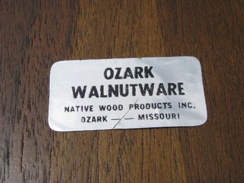 photo of Ozarks walnut wood cheese and fruit serving plate tray #3