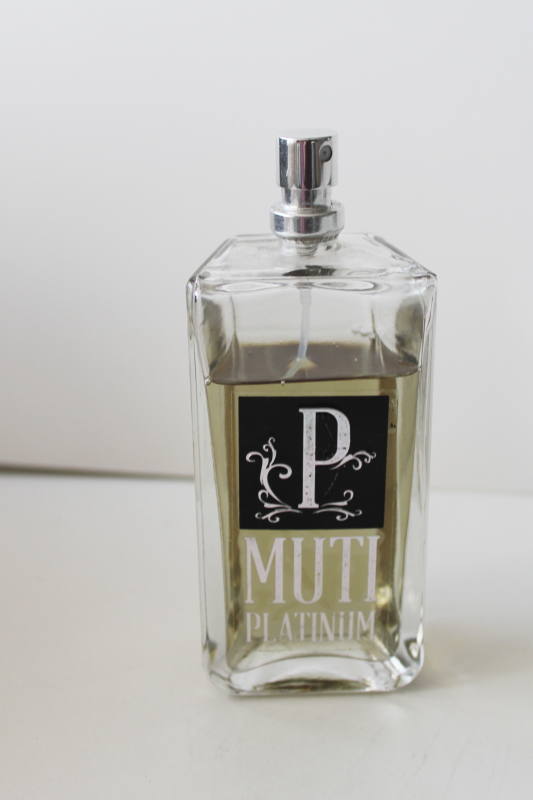 photo of P Muti Platinum mens cologne partial bottle 100 ml size, vintage #1