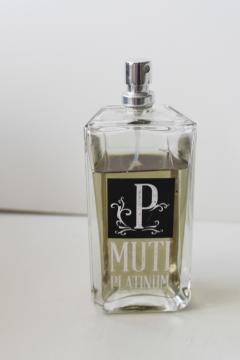 P Muti Platinum mens cologne partial bottle 100 ml size, vintage