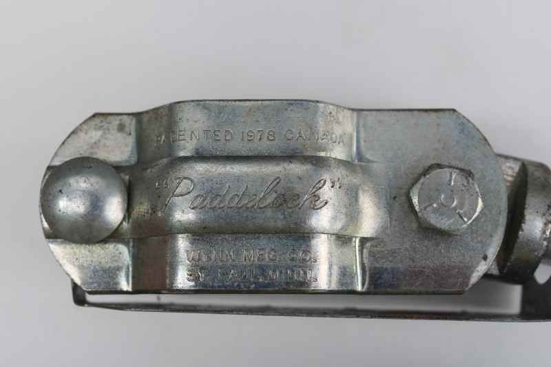 photo of Paddle Locks oarlocks, unused vintage patent hardware, canoe paddles oar locks for row boat rowing  #2