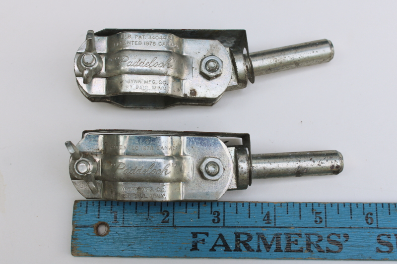 photo of Paddle Locks oarlocks, unused vintage patent hardware, canoe paddles oar locks for row boat rowing  #5