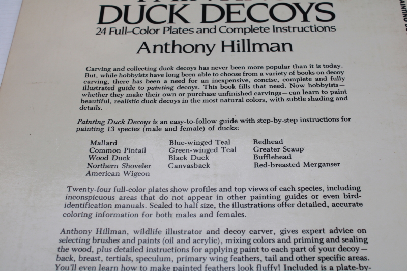 photo of Painting Duck Decoys vintage Dover book w/ full color plates nice for framing #2