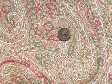 catalog photo of Paisley on ivory, 1930's cotton fabric