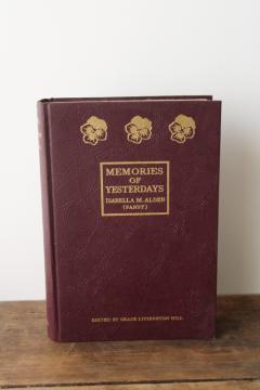 catalog photo of Pansy cover vintage book Memories of Yesterdays 1931 Isabella MacDonald Alden, Grace Livingston Hill 