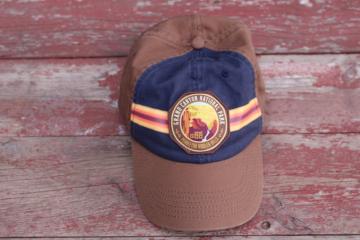 Pendleton hat, Grand Canyon National Park cotton baseball cap, blanket stripe on brown 