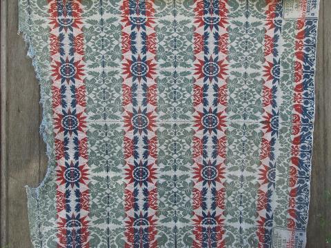 photo of Pennsylvania weaver Samuel Meily antique coverlet, 1856 Cedarville IL #4