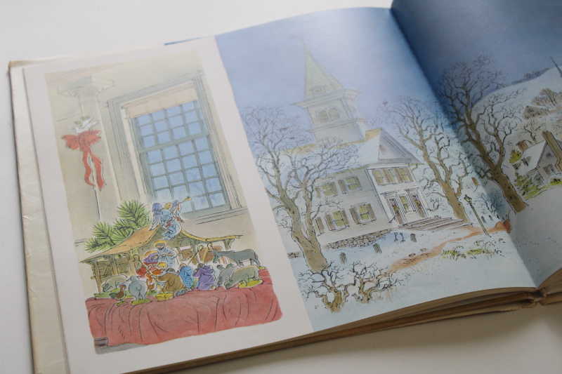 photo of Peter Spier Christmas! first edition 80s vintage art picture book without words, family holiday #5