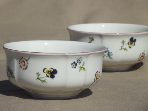 photo of Petit Fleur Villeroy & Boch small soup / cereal bowls set of 2 #1