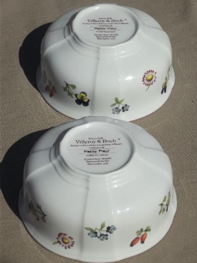 photo of Petit Fleur Villeroy & Boch small soup / cereal bowls set of 2 #3