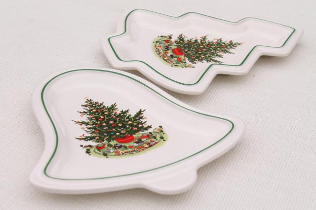 photo of Pfaltzgraff Christmas Heritage holiday dishes - Cookies for Santa, star, bell, tree shapes #10