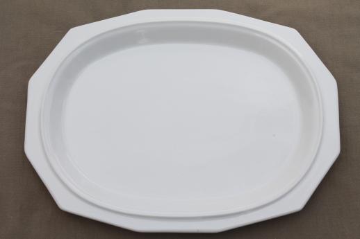 photo of Pfaltzgraff Heritage pattern platter set, USA vintage white stoneware platters #3