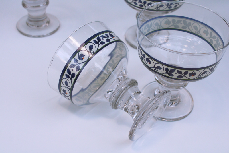 photo of Pfaltzgraff Orleans pattern glassware chunky stemware set of 4 dessert glasses  #3