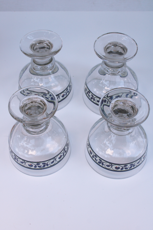 photo of Pfaltzgraff Orleans pattern glassware chunky stemware set of 4 dessert glasses  #4