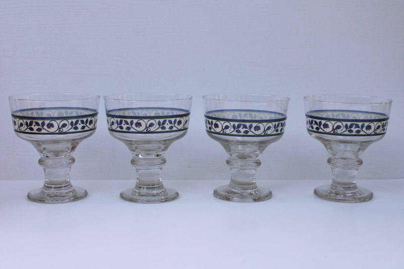 photo of Pfaltzgraff Orleans pattern glassware chunky stemware set of 4 dessert glasses  #5
