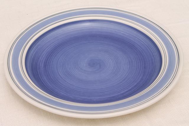 photo of Pfaltzgraff Rio huge ceramic platter, serving plate or tray, blue & white Mexico pottery #1