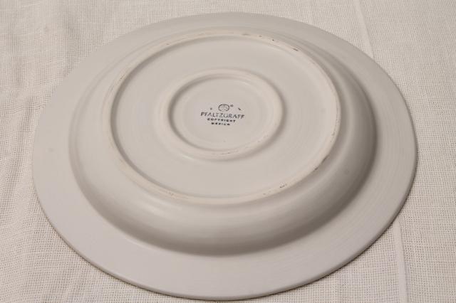 photo of Pfaltzgraff Rio huge ceramic platter, serving plate or tray, blue & white Mexico pottery #5