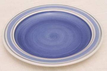 catalog photo of Pfaltzgraff Rio huge ceramic platter, serving plate or tray, blue & white Mexico pottery