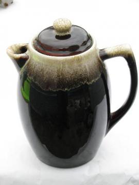 catalog photo of Pfaltzgraff gourmet brown drip pottery coffee pot