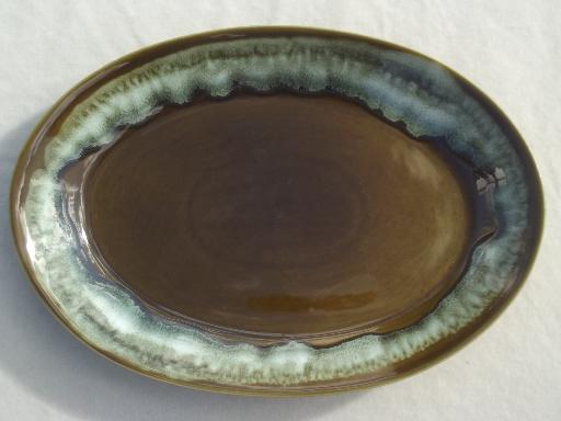 photo of Pfaltzgraff green drip pottery platter, Gourmet stoneware by Pfaltgraff #1