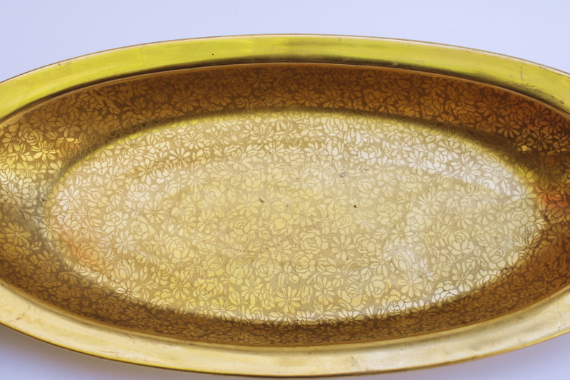 photo of Pickard china gold encrusted rose and daisy celery tray, long oval dish art deco vintage  #5
