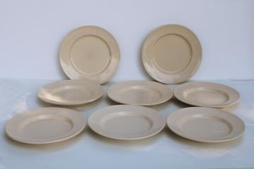 catalog photo of Pier 1 Sofia ivory salad plates set of 12, modern neutral buff tan earthenware 