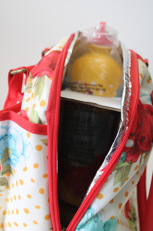 photo of Pioneer Woman Blossom Jubilee bright floral never used insulated lunch tote w/ drink bottle  #4
