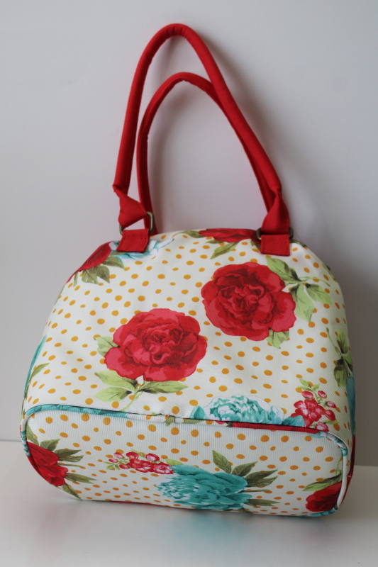 photo of Pioneer Woman Blossom Jubilee bright floral never used insulated lunch tote w/ drink bottle  #5