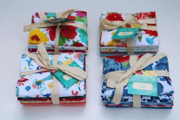 Pioneer Woman floral print cotton fabric fat quarter charm project packs lot of 4 bundles