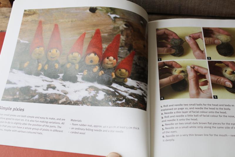 photo of Pixie Felt Biritte Krag Hansen craft book, needle felting gnomes, faces & dolls #3