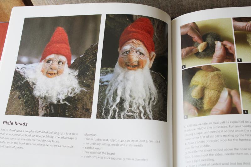 photo of Pixie Felt Biritte Krag Hansen craft book, needle felting gnomes, faces & dolls #5