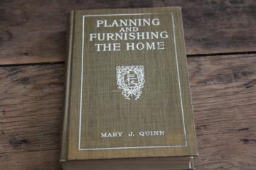 catalog photo of Planning & Furnishing the Home vintage 1914 book, antique design period decor for old houses