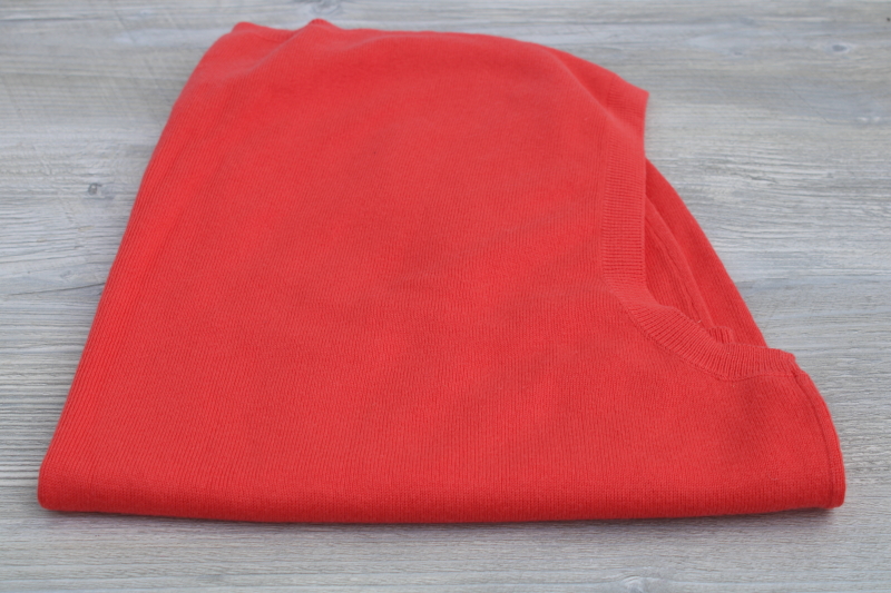 photo of Polo Golf Ralph Lauren soft smooth cotton knit sweater vest, preppy coral color, mens medium #4