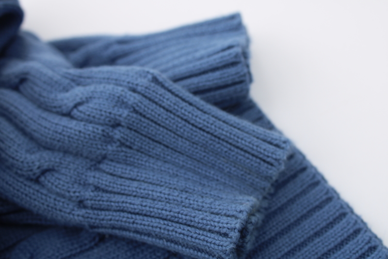photo of Polo Ralph Lauren classic cabled cotton crewneck sweater women's XL navy blue w/ pony  #4